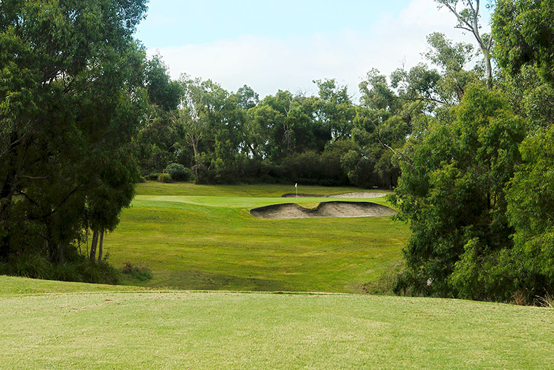 The tee shot on the 5th